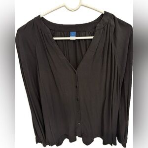 Black Button-Up Blouse